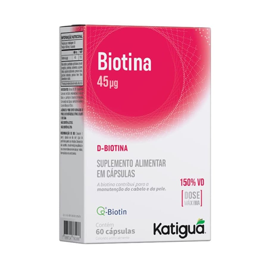 Imagem de Biotina Dose Maxima 500mg 60 Cáps – Katiguá