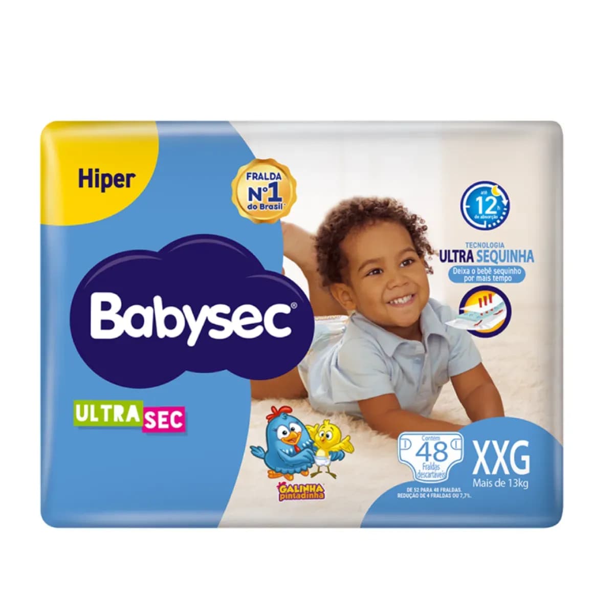 Imagem de Fralda Babysec Ultrasec Galinha Pintadinha Hiper XXG 48 unidades