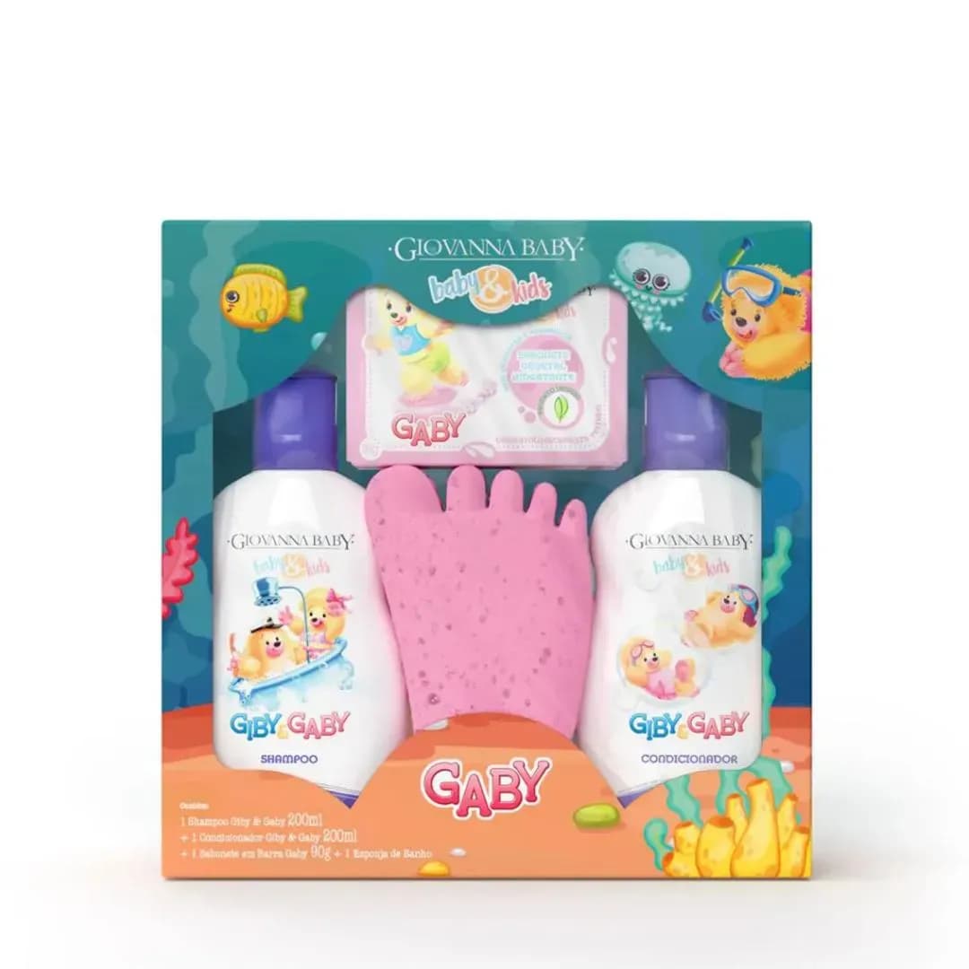 Imagem de Giovanna Baby Kit Infantil - Gaby Hora do Banho Rosa