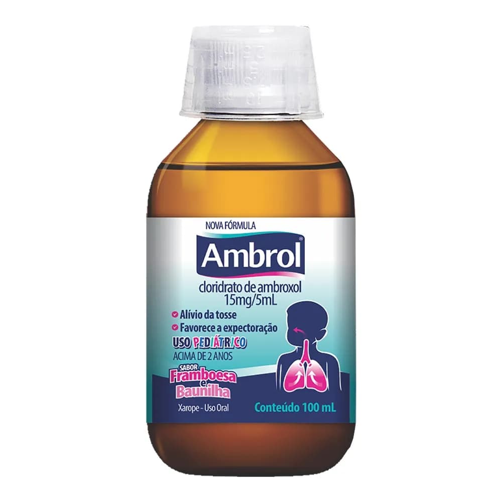 Imagem de Expectorante Ambrol 15mg/5ml 100ml Framboesa e Baunilha