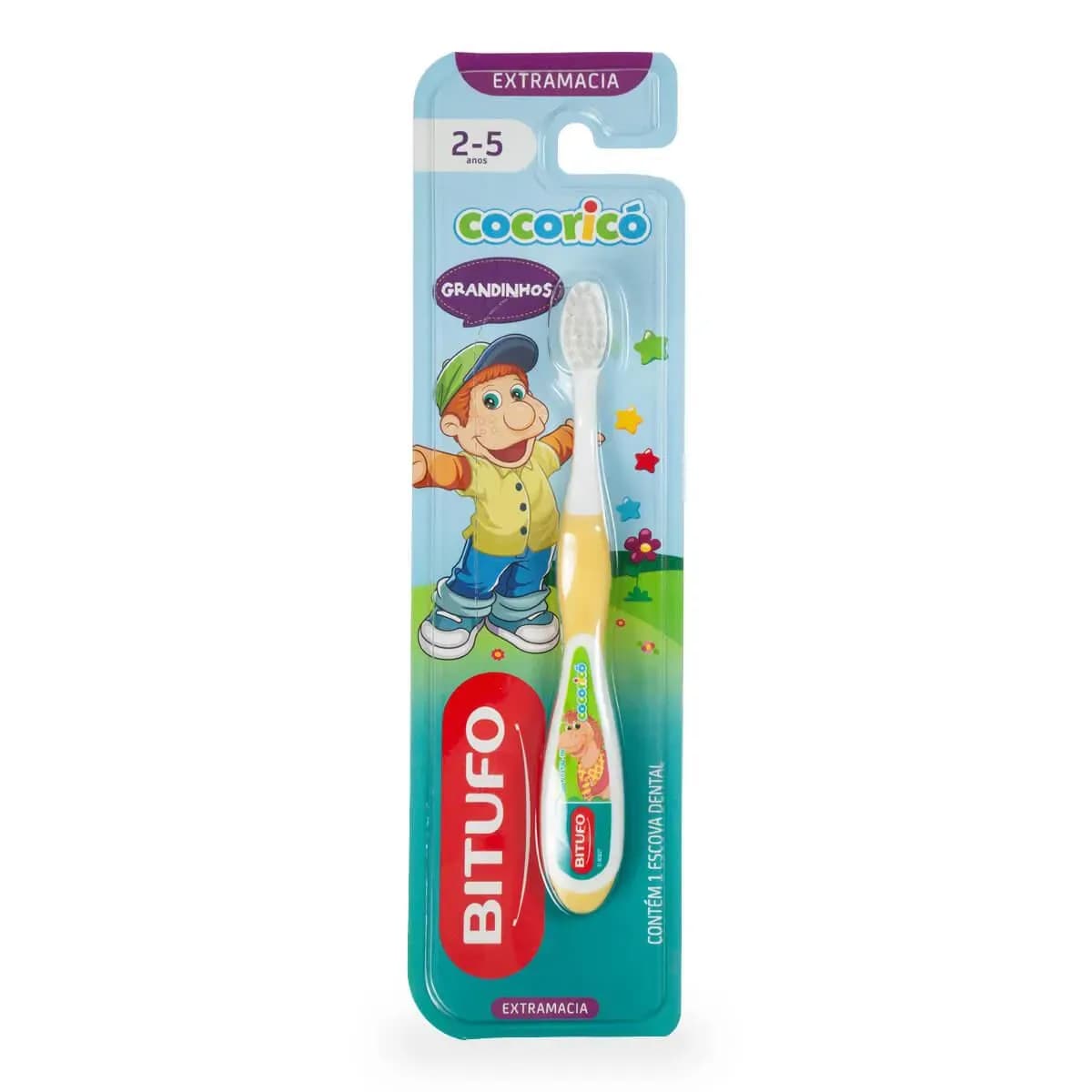 Imagem de Escova de Dente Bitufo Cocoricó Grandinhos 2 a 5 Anos Extramacia com 1 unidade