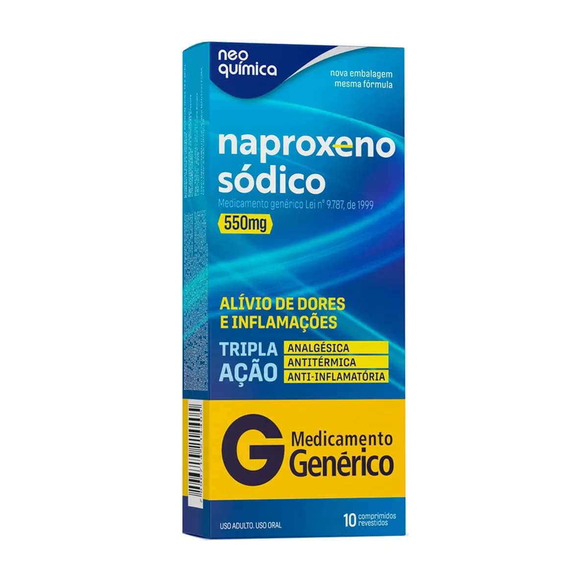 Imagem de Naproxeno Sódico 550mg 10 comprimidos Neo Química Genérico