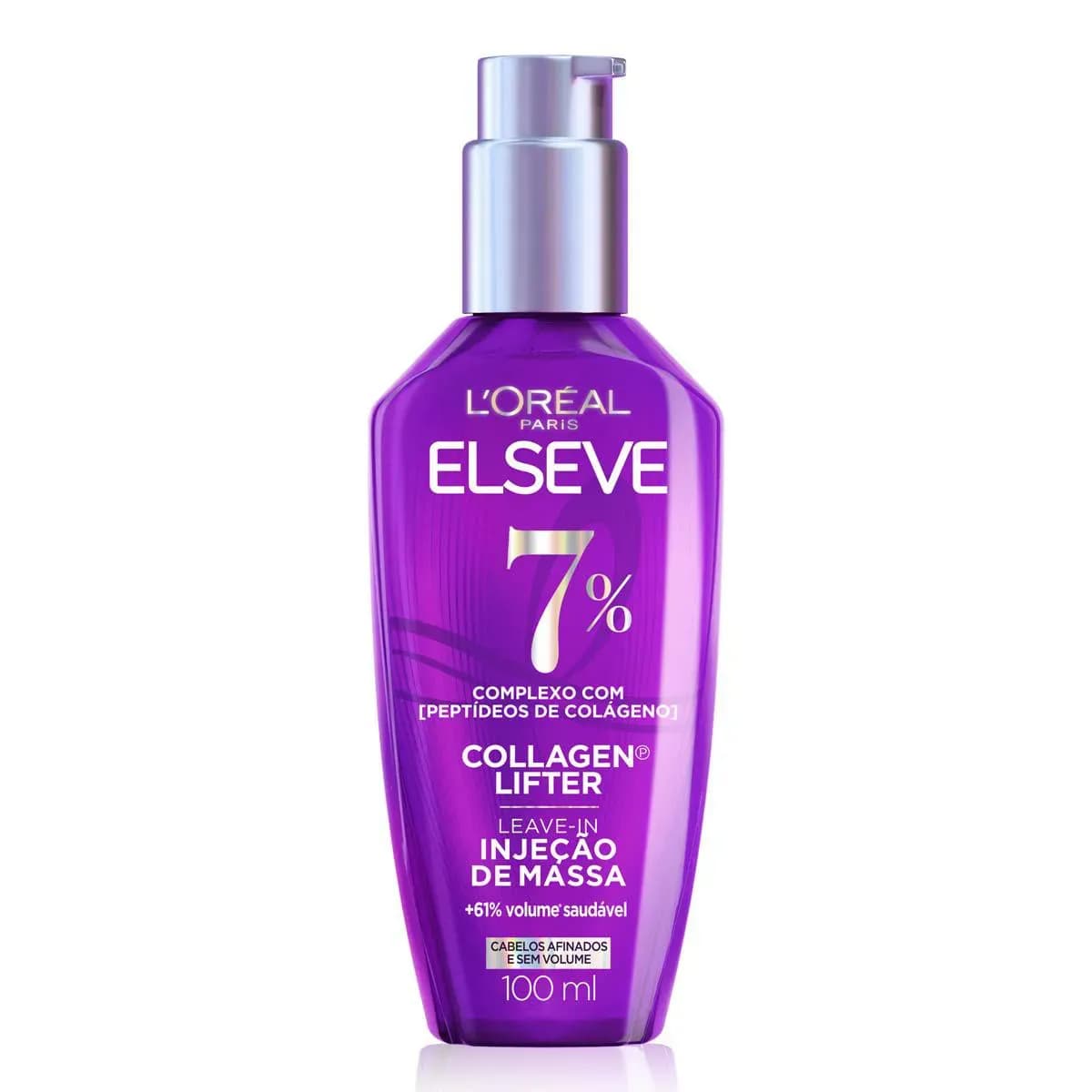 Imagem de Leave-in Injeção de Massa Elseve Collagen Lifter Injeção de Massa Capilar com +61% de Volume 100ml