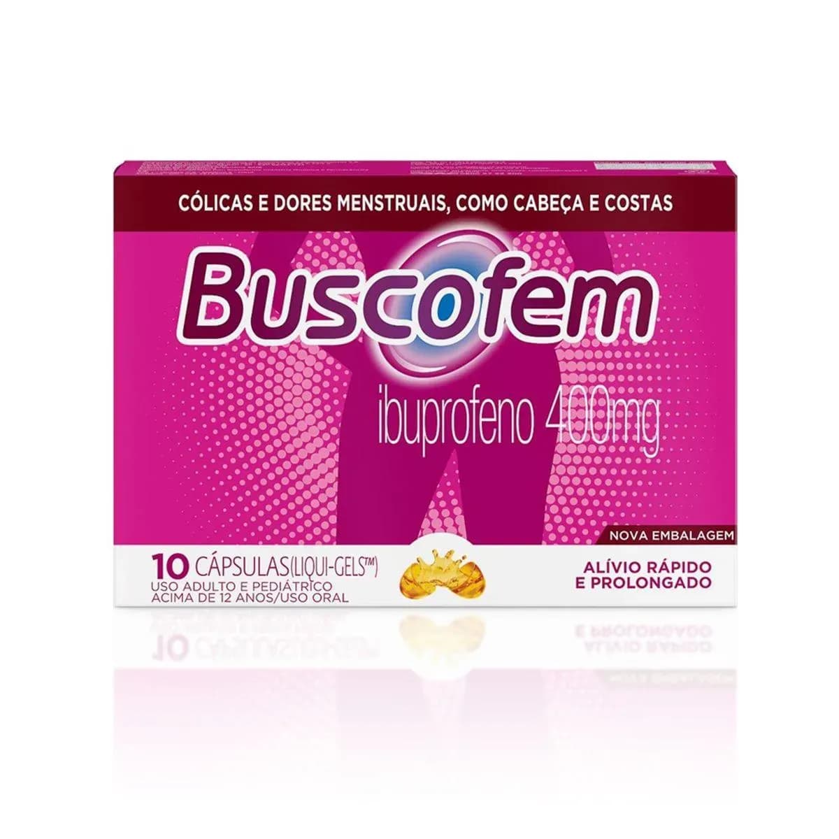 Imagem de Buscofem Ibuprofeno 400mg 10 cápsulas