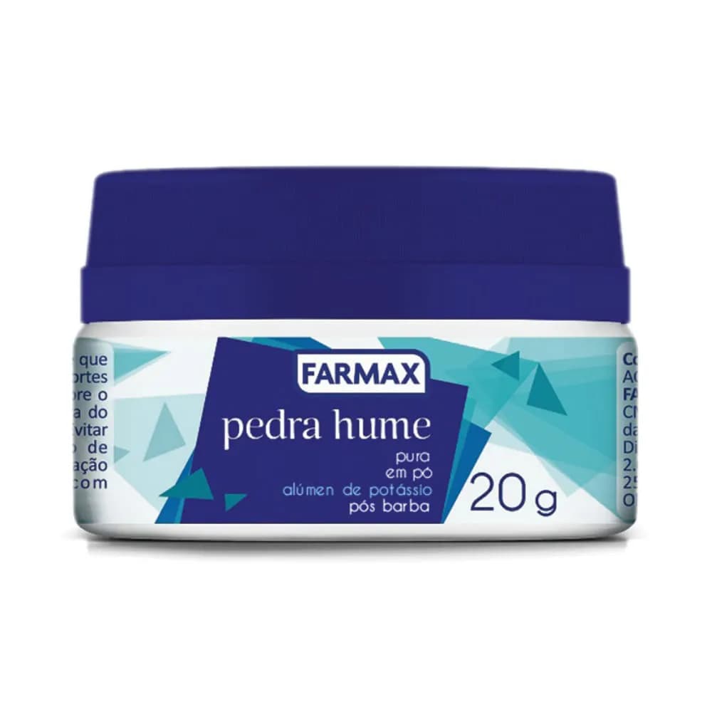 Imagem de Pedra Hume Pura em Pó Farmax Pote 20g