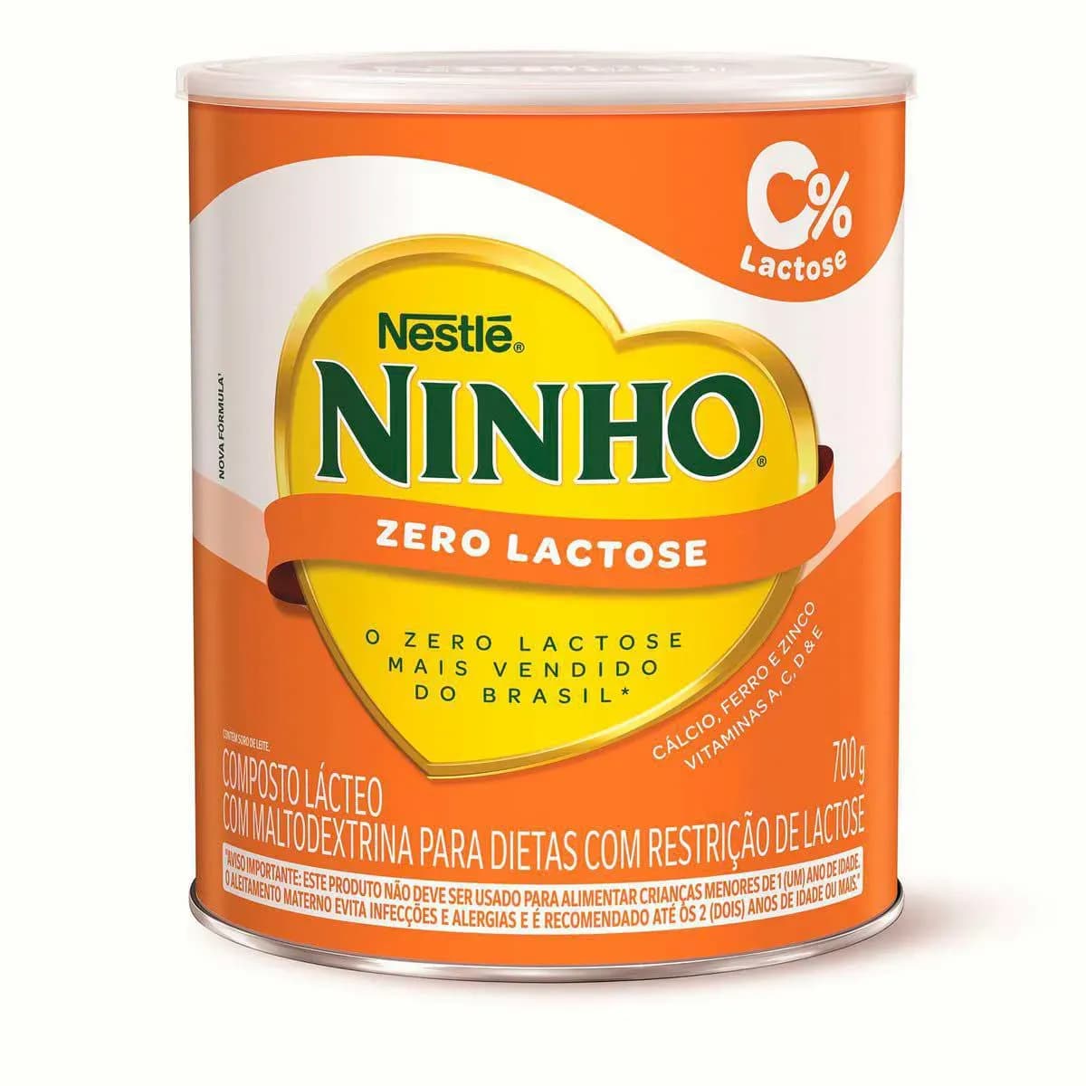 Imagem de Composto Lácteo Ninho Forti+ Zero Lactose Nestlé a partir de 1 ano 700g