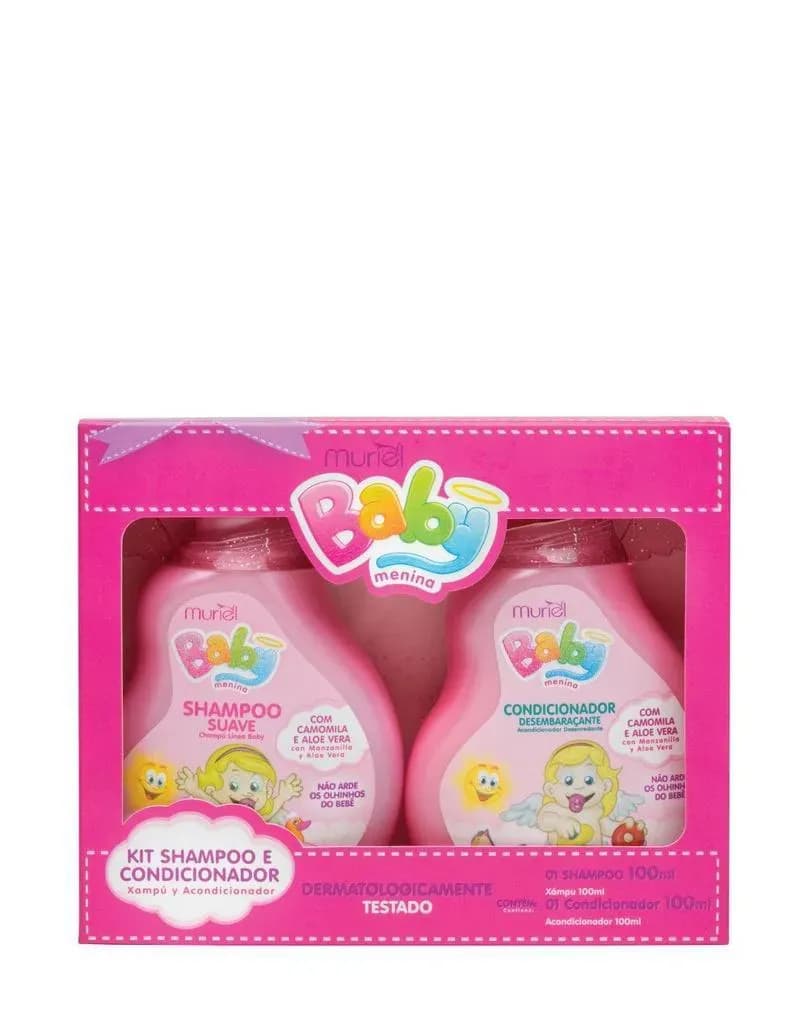 Imagem de Kit Muriel Baby Menina Shampoo 100ml+condicionador 100ml