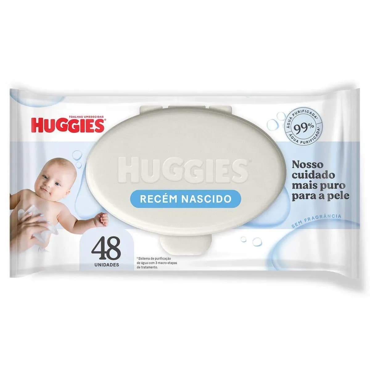 Imagem de Lenço Umedecido Huggies Recém Nascido Disney Baby Hipoalergênico Sem Fragrância 48 unidades