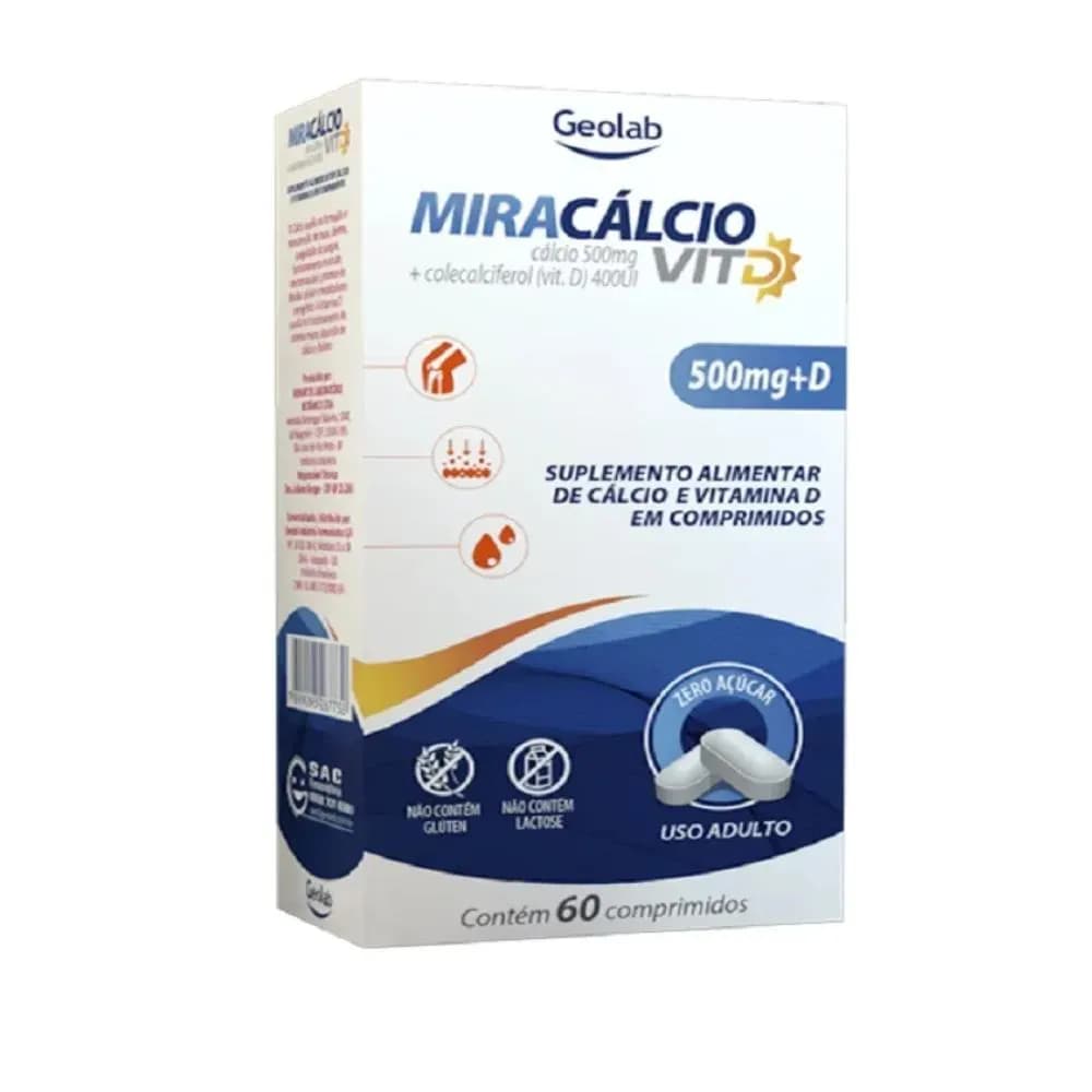 Imagem de Miracálcio Vitd 500mg com 60 comprimidos