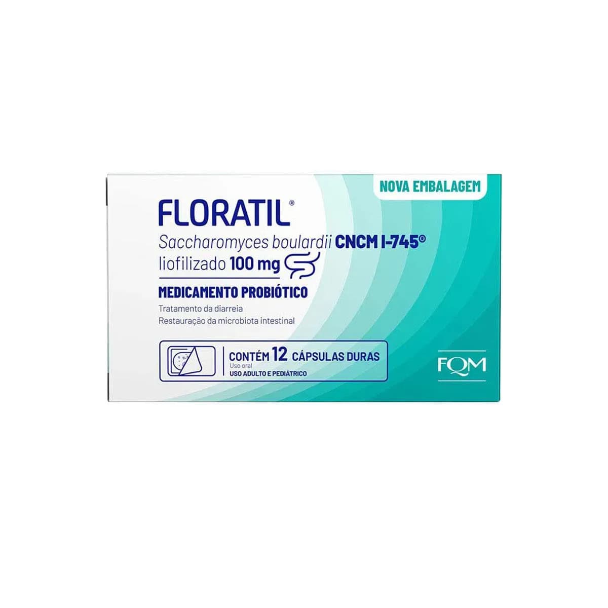 Imagem de Probiótico Floratil 100mg 12 cápsulas