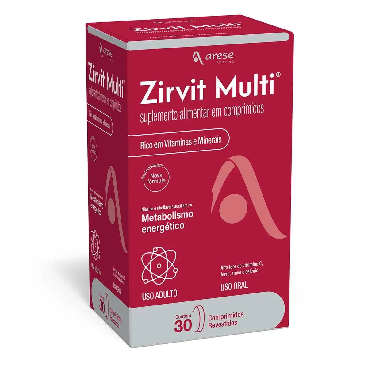 Imagem de Polivitamínico Zirvit Multi 30 comprimidos