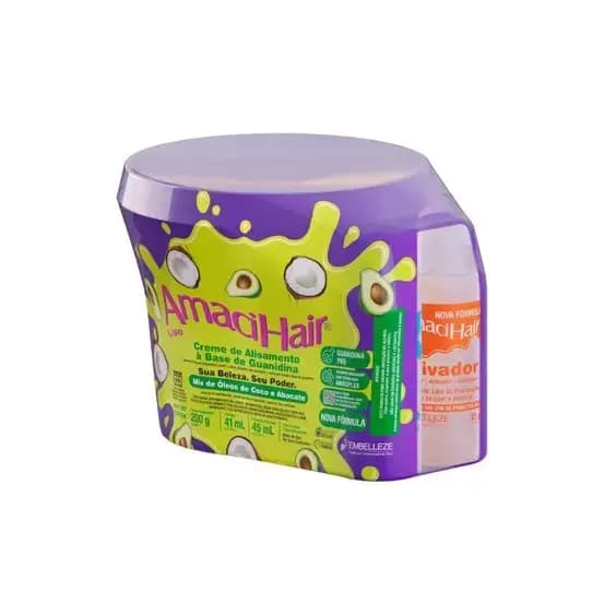 Imagem de Creme Alisante Amacihair Liso Baldinho 220g