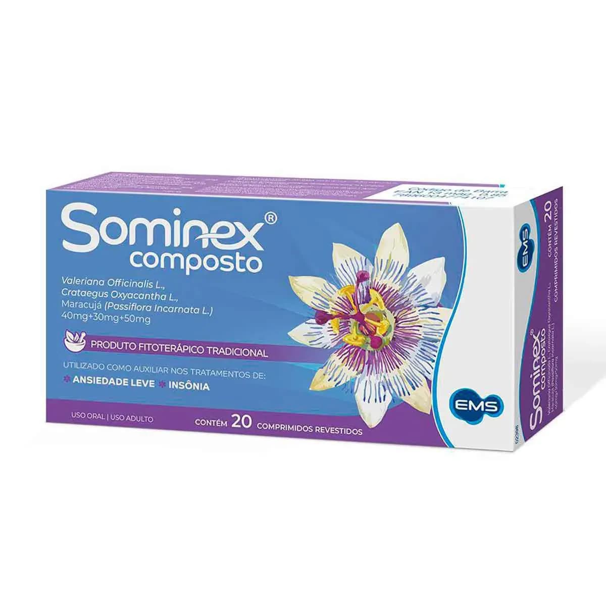 Imagem de Sominex Composto com 20 Comprimidos