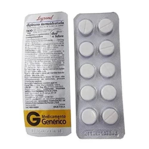 Imagem de Dipirona Monoidratada Legrand 500mg, blíster com 10 comprimidos