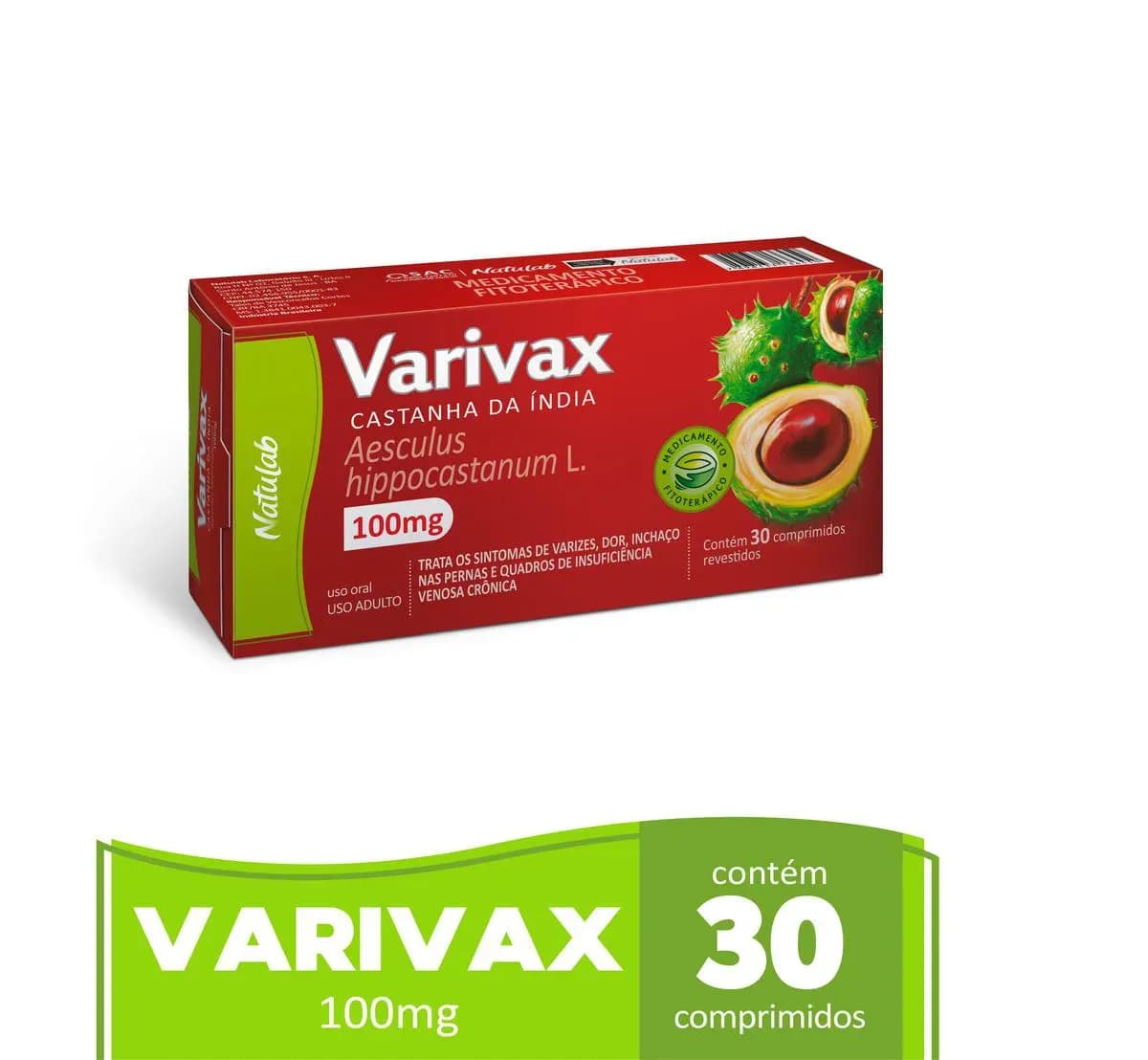 Imagem de Castanha da Índia Varivax 100mg com 30 comprimidos