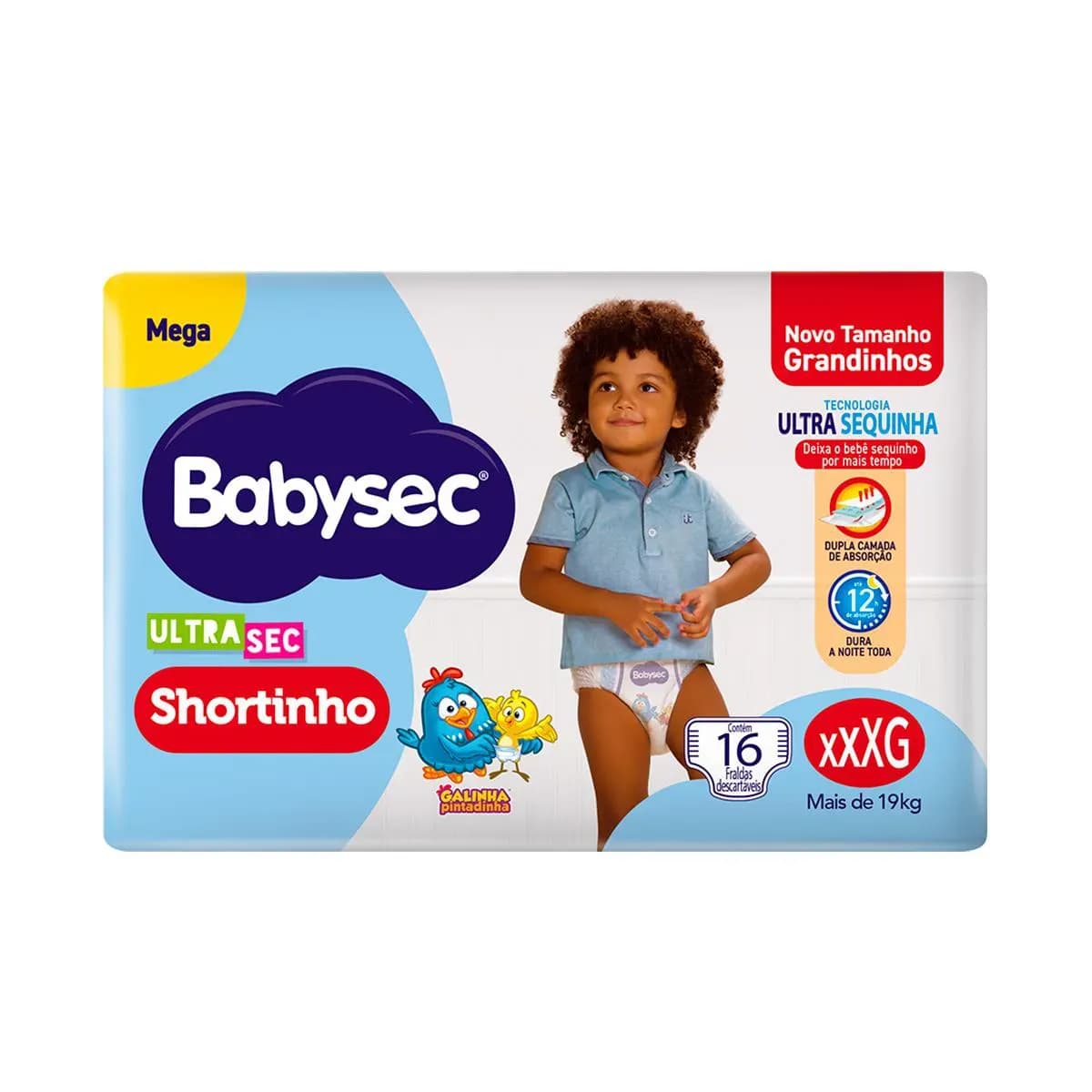 Imagem de Fralda Babysec Ultrasec Shortinho Mega XXXG 16 Unidades