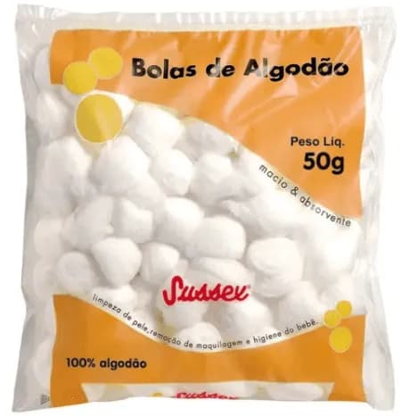 Imagem de Algodão Bola Sussex Branco 50G