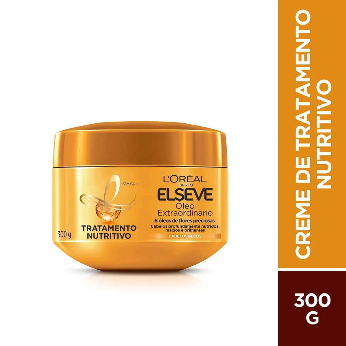 Imagem de Creme de Tratamento Cabelo Secos L'Oréal Paris Elseve Óleo Extraordinário Máscara Ultra Nutritiva 300g