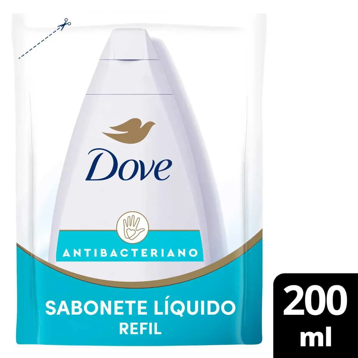 Imagem de Refil Sabonete Líquido Corporal Dove Cuida e Protege Antibacteriano com 200ml
