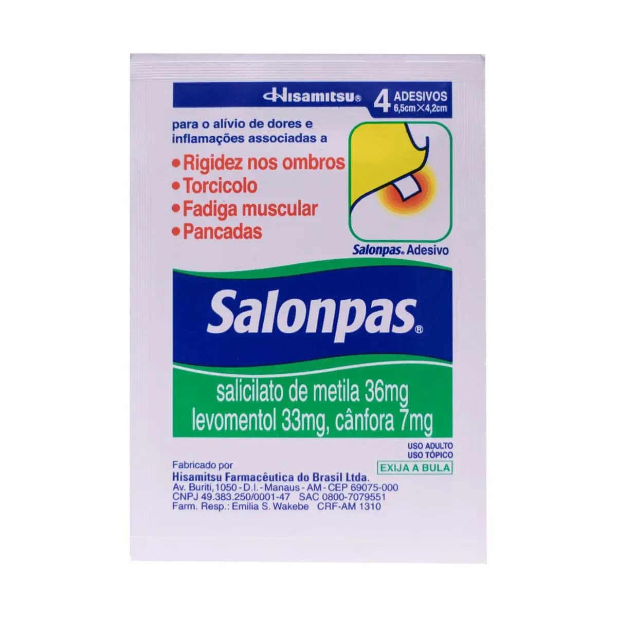 Imagem de Adesivo Salonpas Pequeno 4 unidades