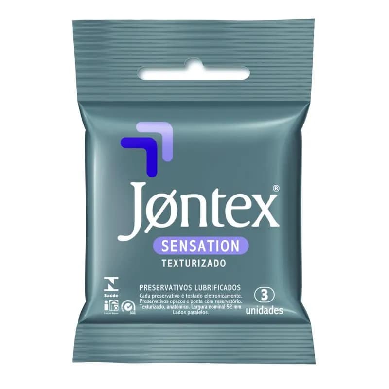 Imagem de Preservativo Jontex Sensation Texturizado com 3 Camisinhas
