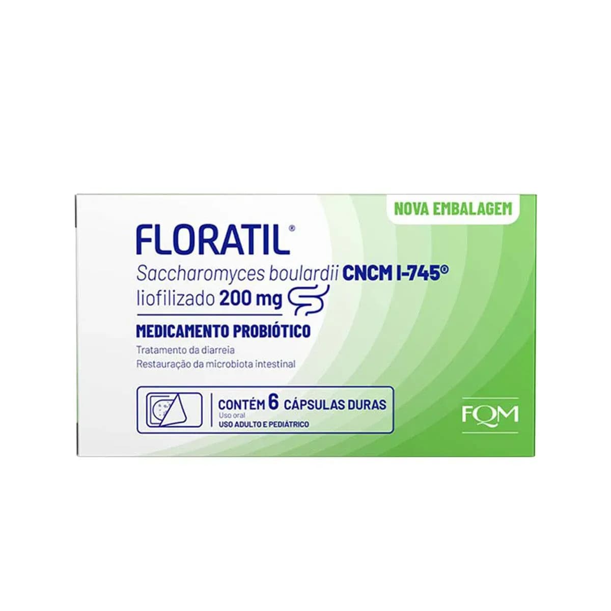 Imagem de Probiótico Floratil 200mg 6 cápsulas