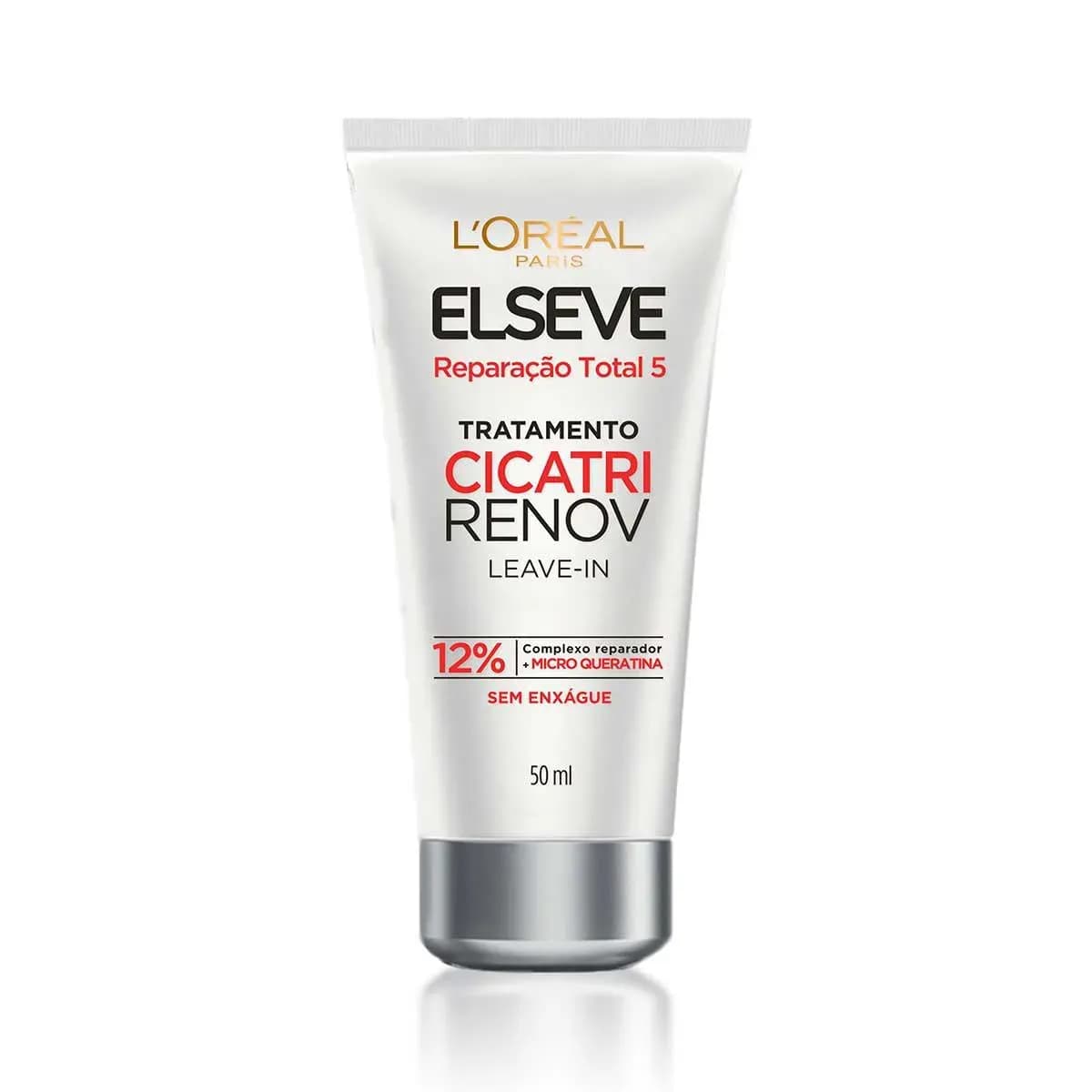 Imagem de Leave-in Tratamento L'Oréal Paris Elseve Cicatri Renov Reparação Total 5 Reparação Instantânea Fio a Fio 50ml