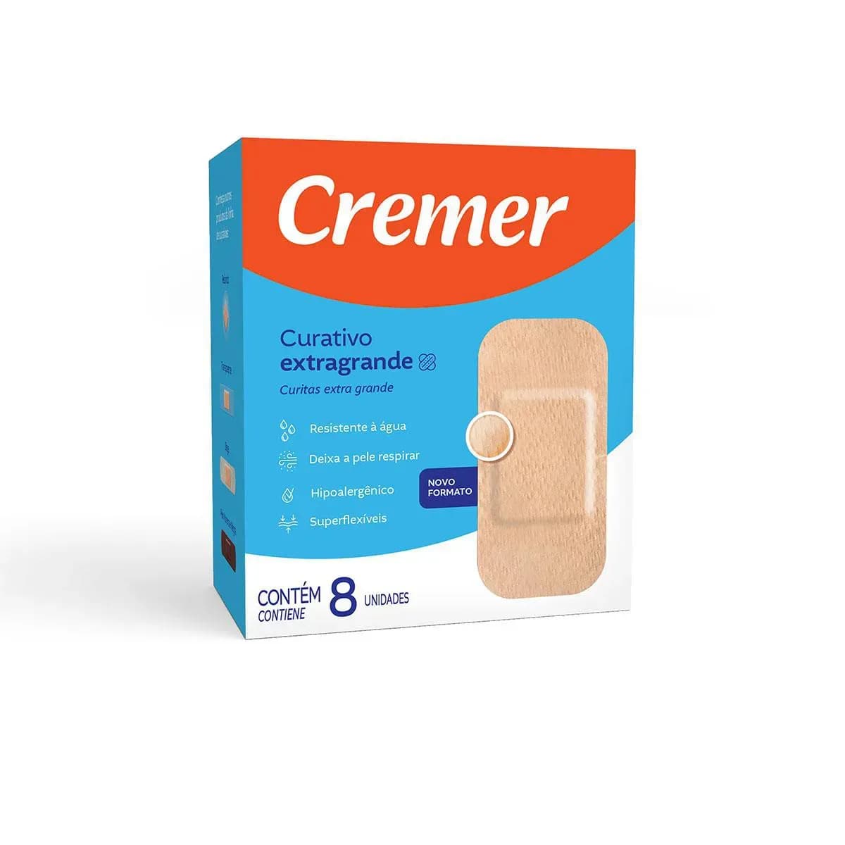 Imagem de Curativo Cremer Extra Grande Bege com 8 unidades