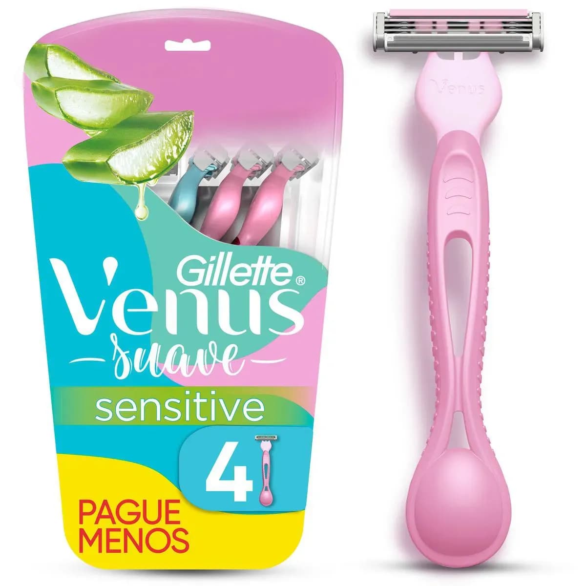 Imagem de Aparelho de Depilar Gillette Venus Suave Sensitive 4 unidades