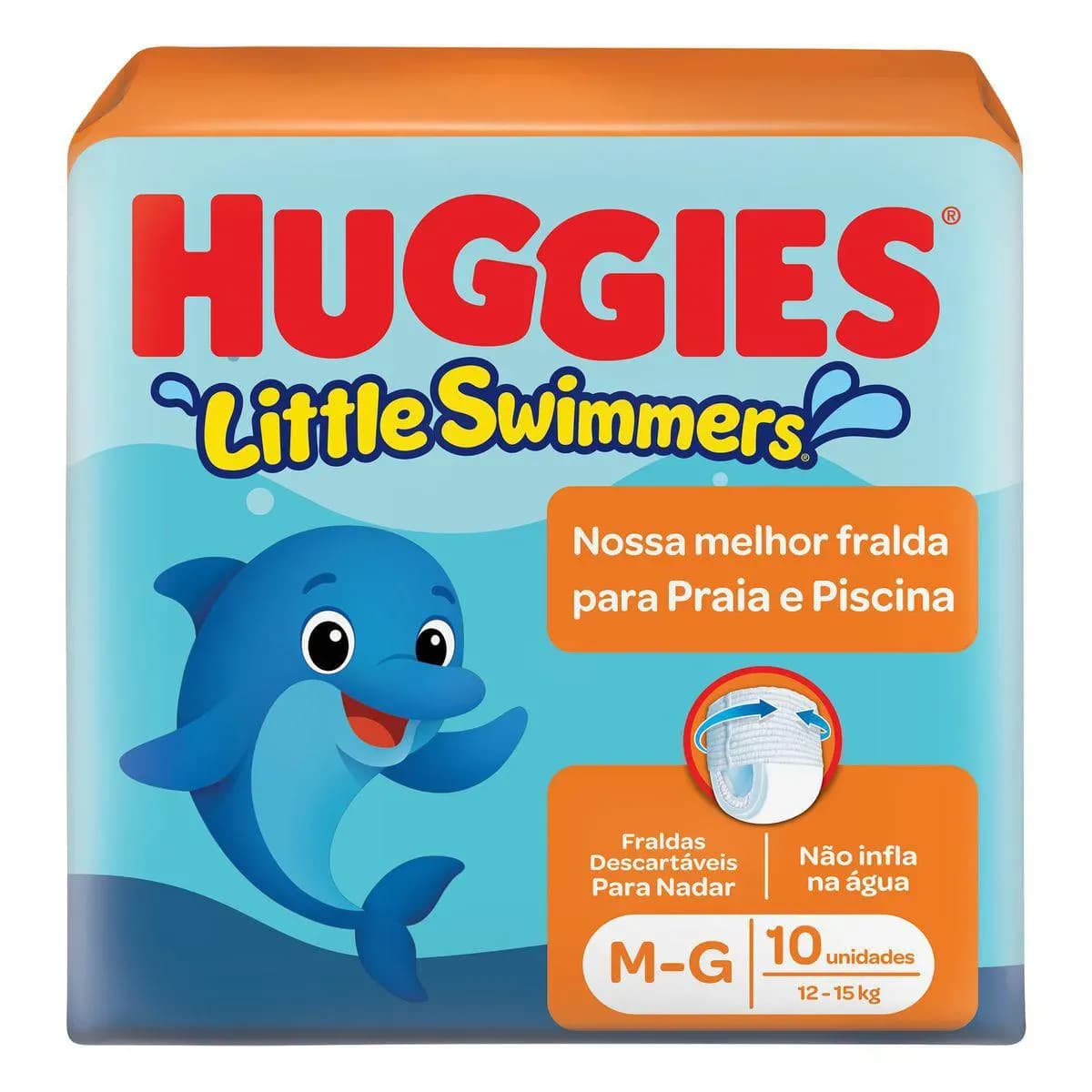 Imagem de Fralda Huggies Little Swimmers Praia e Piscina M/G 10 unidades